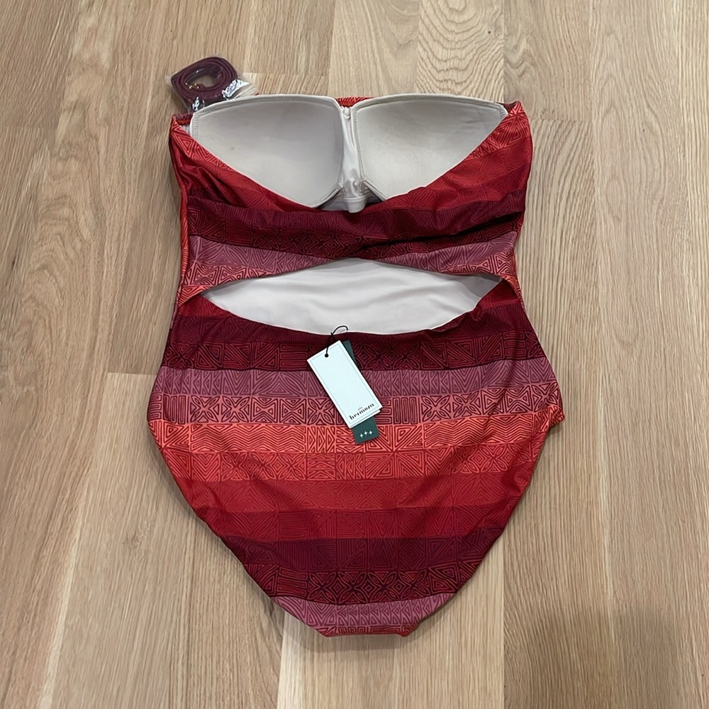 NWT Hermoza Leonor Ombré Tapa 14 Aztec Printed Criss Cross Back - Picture 10 of 14